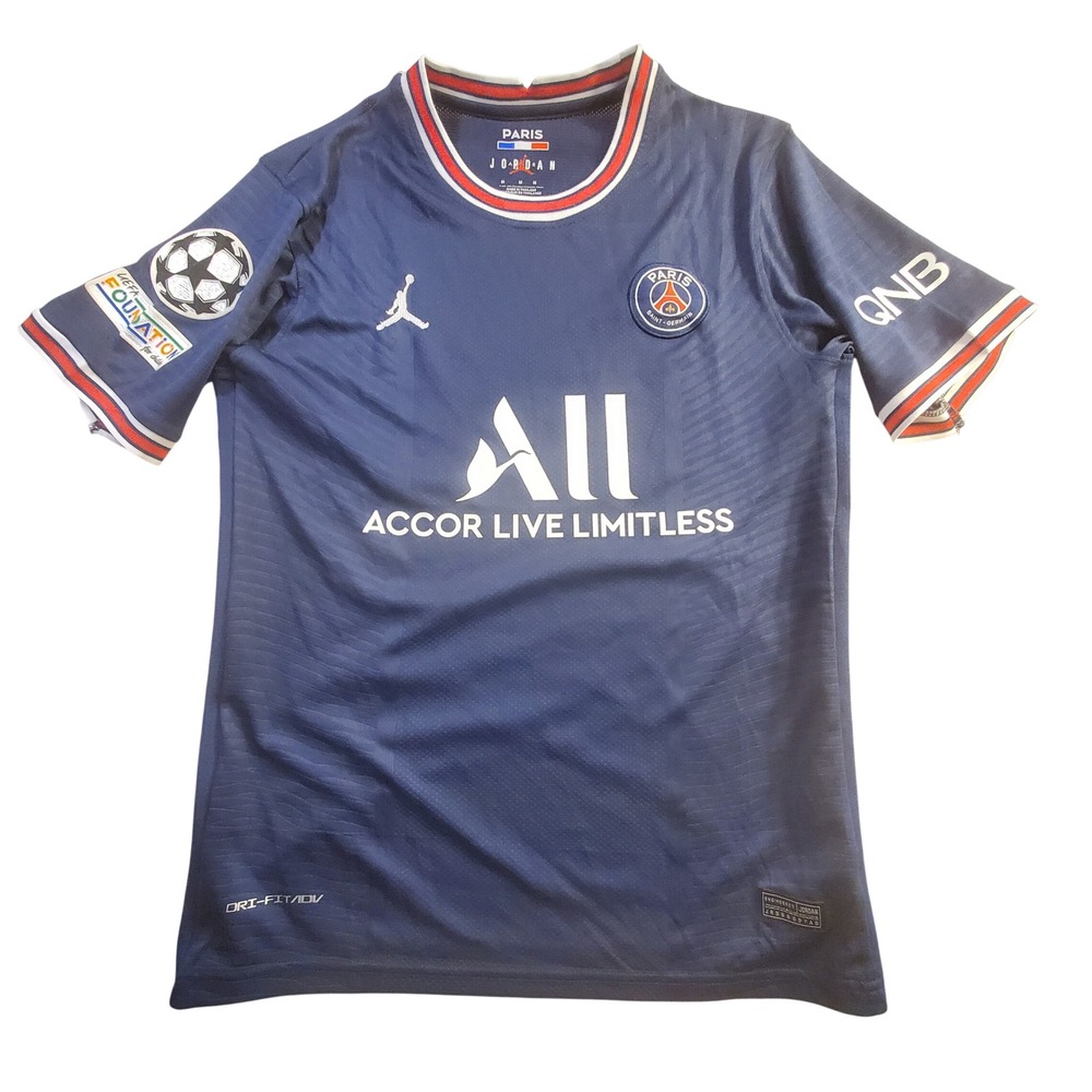 PSG 2021/22 Home Jersey Jordan Nike Men's Size Medium Soccer Shirt Football